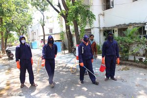 Sanitizer Spray Workers