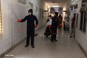Sanitizer Spray at TTD Central Hospital