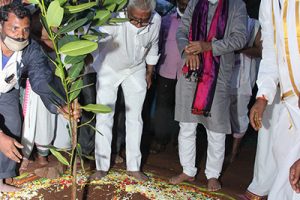 Laying of foundation stone for Pavitra udyanavanams Tml10