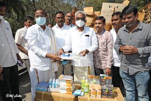 DONATION OF SANITIZERS AND MASKS