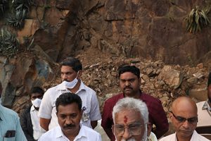 TTD CHAIRMAN INSPECTING ONGOING REPAIR WORKS IN SECOND GHAT ROAD0