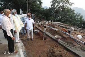 TTD CHAIRMAN INSPECTING ONGOING REPAIR WORKS IN SECOND GHAT ROAD3
