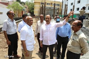 ADDL EO INSPECTING CONSTRUCTION OF PADMAVATHI AMMARI VARI TEMPLE IN CHENNAI