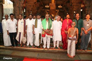 cm and union minister inside sri vari temple1