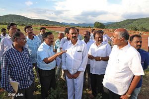 TTD Board Special Invitee Sri B Karunakar Reddy inspecting Balaji Reservoir