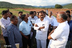 TTD Board Special Invitee Sri B Karunakar Reddy inspecting Balaji Reservoir2