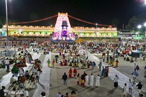 DEVOTEES INFRONT OF TEMPLE