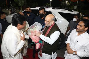UNION MINISTER RECEIVED BY AP ENDOWMENT MINISTER