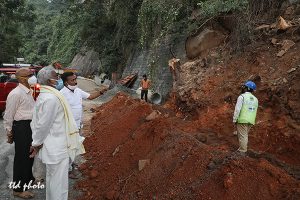 TTD CHAIRMAN INSPECTING ONGOING REPAIR WORKS IN SECOND GHAT ROAD7