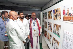 EO TTD VISIT TO EXIBITION STALL IN SHAMSHABAD