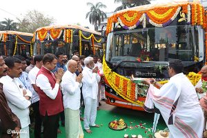 INAUGURATION OF ELECTRIC BUSES