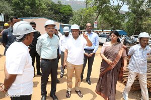 AP CS VISIT TO UNDER CONSTRUCTION SITE OF SP PAEDIATRIC SUPER SPECIALITY HOSPITAL