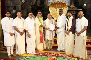 DONATION OF RS.10 LAKHS TO TTD DONATION OF RS.10 LAKHS TO TTD