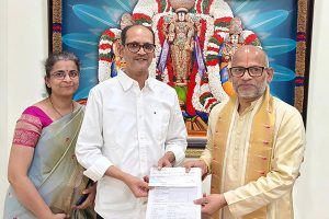 DONATION OF RS. 15 LAKHS TO TTD DONATION OF RS. 15 LAKHS TO TTD