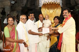DONATION OF SEVEENTEEN LAKHS ANNPRASADAM TRUST DONATION OF SEVEENTEEN LAKHS ANNPRASADAM TRUST