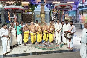 ANKURARPANAM HELD FOR PAVITROTSAVAMS AT KARVETINAGARAM TEMPLE ANKURARPANAM HELD FOR PAVITROTSAVAMS AT KARVETINAGARAM TEMPLE