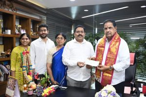 DONATION OF RS. ONE CRORE TO TTD