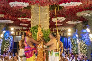 DWAJAROHANAM IN SRIVARI TEMPLE