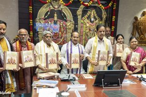 RELEASE OF SRIVARI BRAHMOTSAVAAM BOOKLETS BY CHAIRMAN TTD1 RELEASE OF SRIVARI BRAHMOTSAVAAM BOOKLETS BY CHAIRMAN TTD1