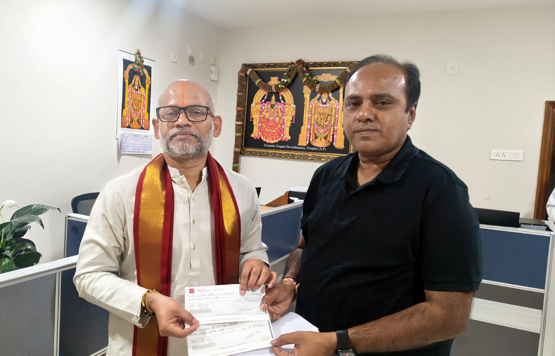 Rs. 1 CRORE DONATION TO TTD