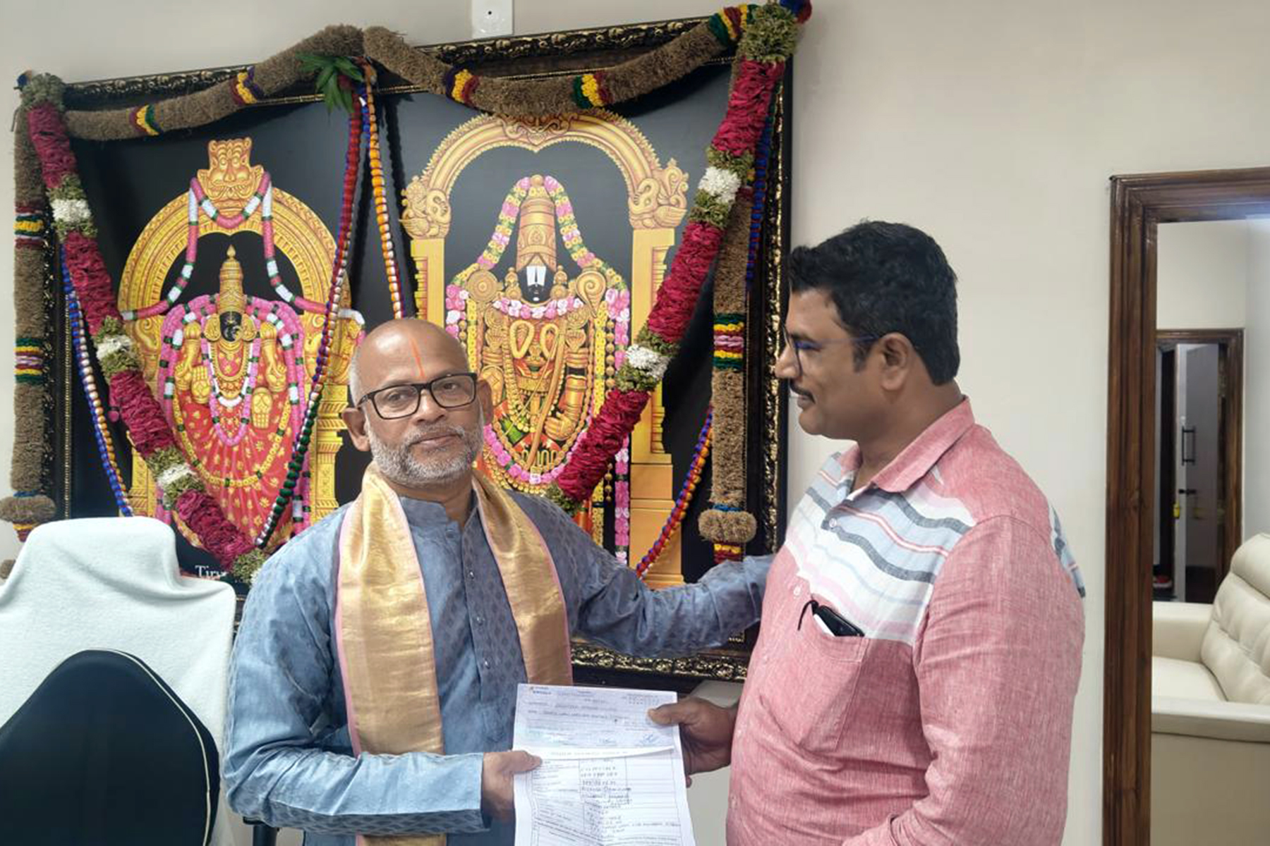 DONATION OF RS. 33 LAKHS TO TTD