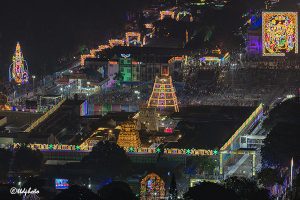 SRIVARI TEMPLE LIGHTNING AERIAL SRIVARI TEMPLE LIGHTNING AERIAL
