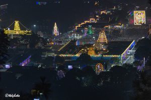 SRIVARI TEMPLE LIGHTNING AERIAL1 SRIVARI TEMPLE LIGHTNING AERIAL1